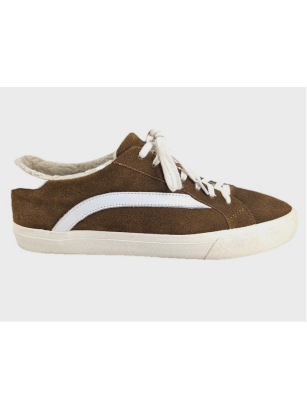 MADEWELL Sidewalk Low-Top Sneakers Brown Suede and Sherpa W 8